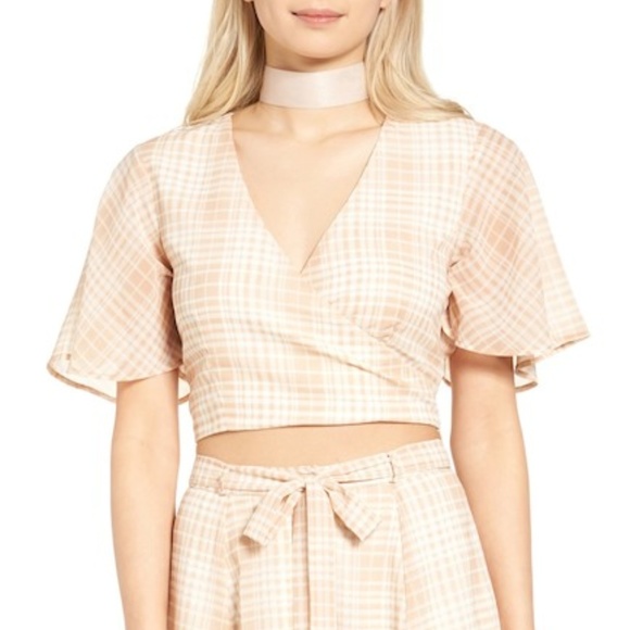 Privacy Please Tops - New! Privacy Please Zorn Surplice Neck Crop Top